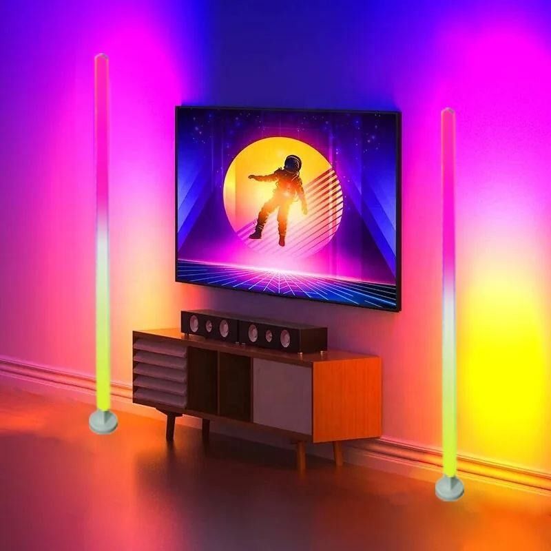 25000 Stunden Lebensdauer 1.5M RGBIC LED-Bodenlampe für dekorative Umgebungsbeleuchtung