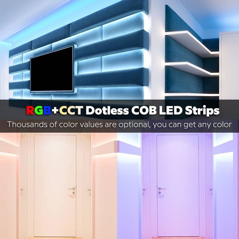 0.15kg 840LEDs 12mm breit RGBCCT DC24V COB LED Streifenlicht für dekorative Zwecke 3