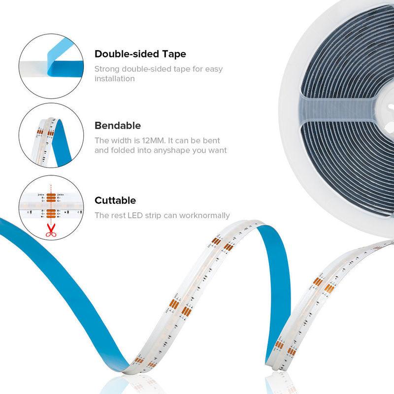 24V RGBCCT LED-Streifenleuchten COB 840LEDs für Landschaftsdekorative Innenbeleuchtung
