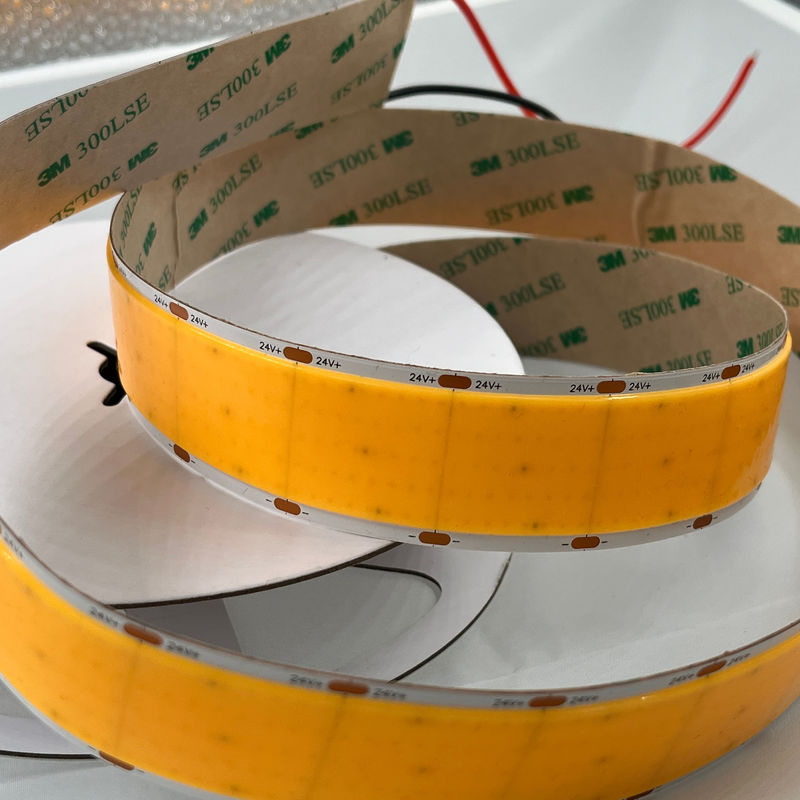 Dimmbarer Kupfer-Cob-Band-Seil Flexible Cob-Led-Streifen hohe Dichte 1600Leds pro Meter 3500K Ra 90 0,3kg 24v 30mm Breite
