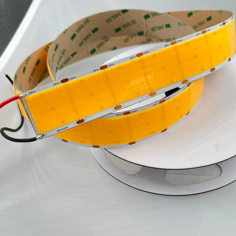 Dimmbarer Kupfer-Cob-Band-Seil Flexible Cob-Led-Streifen hohe Dichte 1600Leds pro Meter 3500K Ra 90 0,3kg 24v 30mm Breite