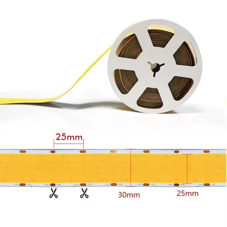 Super Wide 1600LEDs Ultra Wide COB LED Strip 80 Farbwiedergabeindex IP20 Bewertet 30000 Arbeitsstunden für das Projekt