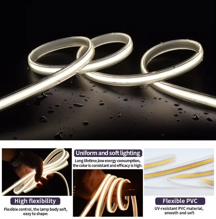 Hochspannungs-Flexible COB LED Streifenlicht IP65 Wasserdicht 50M 100M pro Rolle mit 30000 Stunden Lebensdauer und 80 CRI