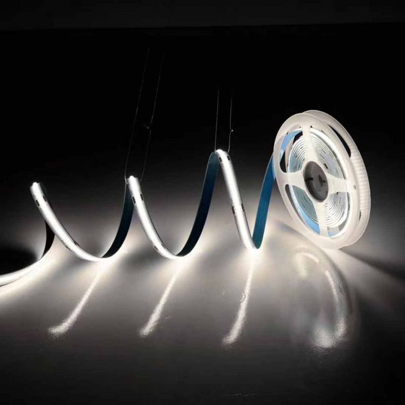 Energieeinsparung IP20 COB LED Streifenlicht 8mm PCB 300chips pro Meter mit 800lm Leuchtstrom
