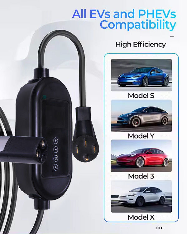 3.7KW Typ 2 EV-Ladegerät mit LCD-Anzeigerlicht und 4,5M-Kabel