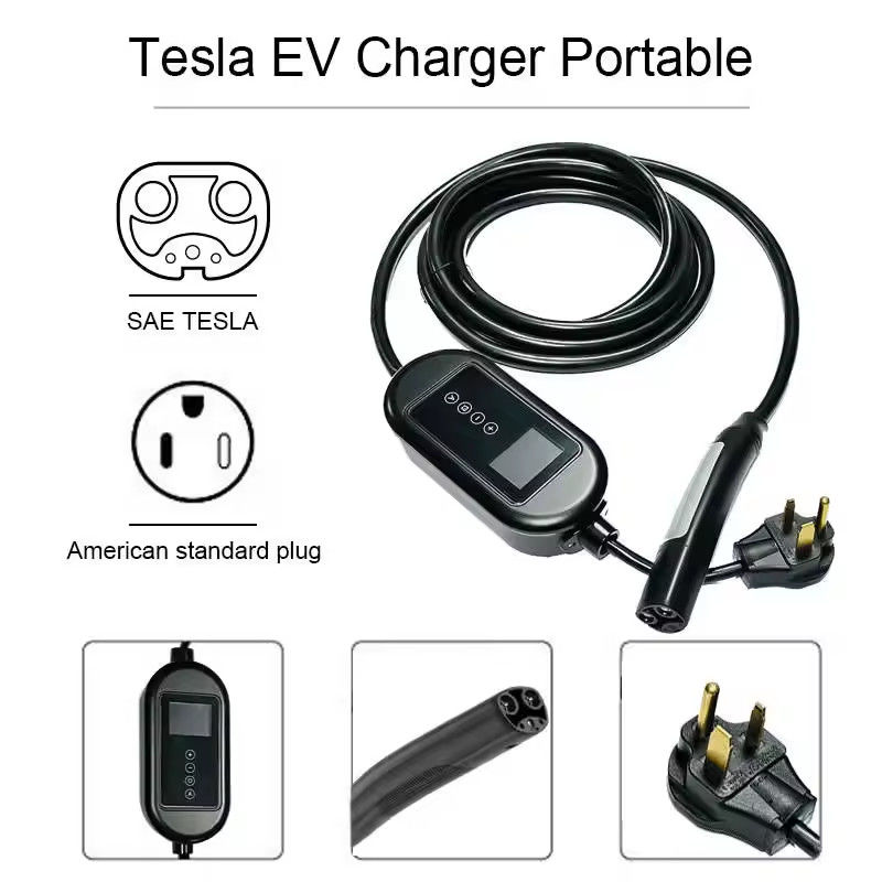 3.7KW Typ 2 EV-Ladegerät mit LCD-Anzeigerlicht und 4,5M-Kabel